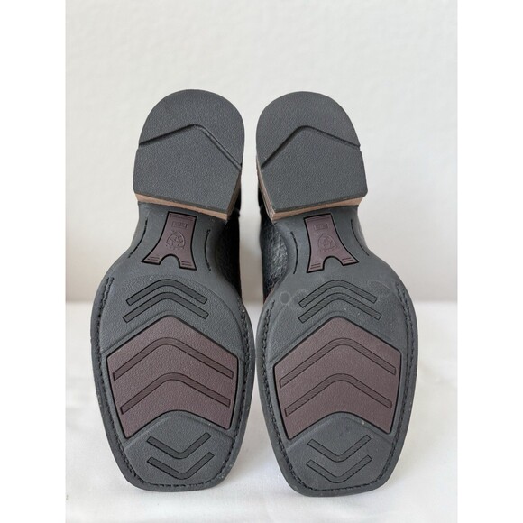 ARIAT Tombstone Men’s Black Cowboy Boot Western Leather Square Toe 7.5M Rodeo - Picture 8 of 9